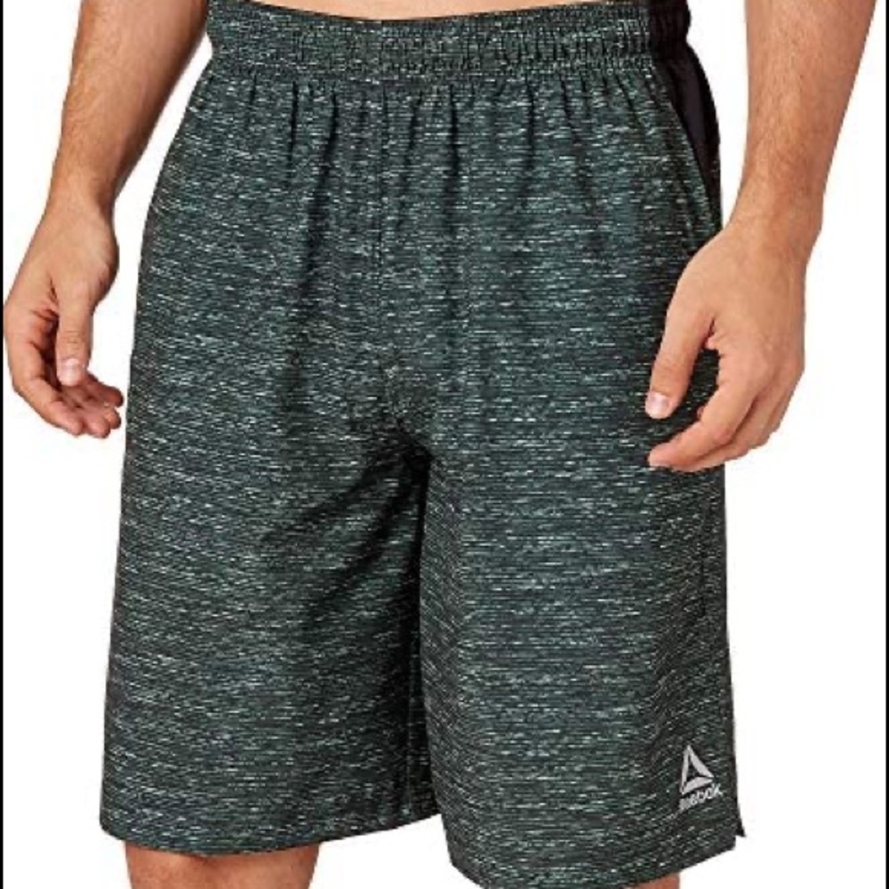 Reebok Men's Printed Woven Shorts Dark Cypress